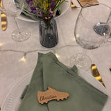 Bordkort med graveret navn | Fodboldstøvle | Flere varianter