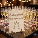 Serveringsskilt | Velkomstdrink - forsyn dig | Flere varianter
