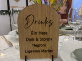 Serveringsskilt | Drinks | Flere varianter