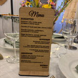 Menukort på fod | Flere varianter