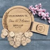 Bordkort-coaster med graveret navn | Skovcirkel | Flere varianter | minimum 10 stk pr. ordre