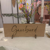 Skilt til gavebord | 30x10cm | Flere varianter