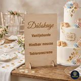 Dåbskage-skilt med fod