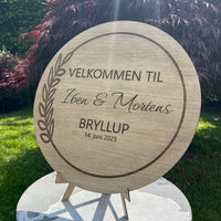 Velkomstskilt | Skovcirkel | 48cm | Bryllup | Flere varianter
