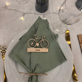 Bordkort med graveret navn | Cykel | Flere varianter