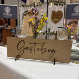 Skilt til gæstebog | 30x10cm | Flere varianter