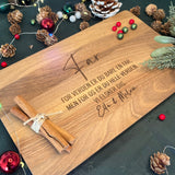 Serveringsbræt med personlig tekst | Valnød | 33x20cm