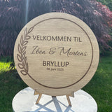Velkomstskilt | Skovcirkel | 48cm | Bryllup | Flere varianter