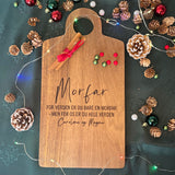 Skærebræt med personlig tekst | Akacietræ | 38x20cm