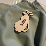 Bordkort med graveret navn | Golf bag | Flere varianter