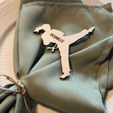 Bordkort med graveret navn | Karate - Kvinde | Flere varianter