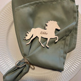 Bordkort med graveret navn | Islænder hest | Flere varianter