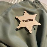 Bordkort med graveret navn | Sherif stjerne | Flere varianter