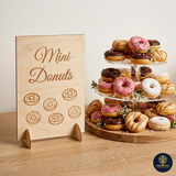 Mini Donuts-skilt med fod