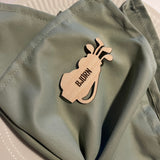 Bordkort med graveret navn | Golf bag | Flere varianter