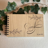 Gæstebog med personlig tekst | Personligt monogram | Flere varianter