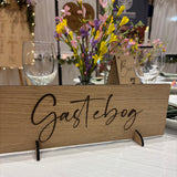 Skilt til gæstebog | 30x10cm | Flere varianter