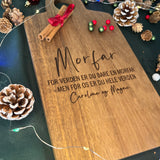 Skærebræt med personlig tekst | Akacietræ | 38x20cm