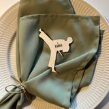 Bordkort med graveret navn | Karate - Herre | Flere varianter