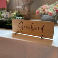 Skilt til gavebord | 30x10cm | Flere varianter