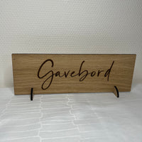 Skilt til gavebord | 30x10cm | Flere varianter