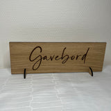 Skilt til gavebord | 30x10cm | Flere varianter