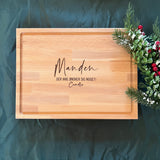 Skærebræt med personlig tekst | Bøgetræ | 40x30cm