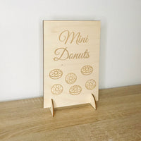 Mini Donuts-skilt med fod