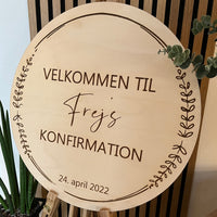 Velkomstskilt konfirmation